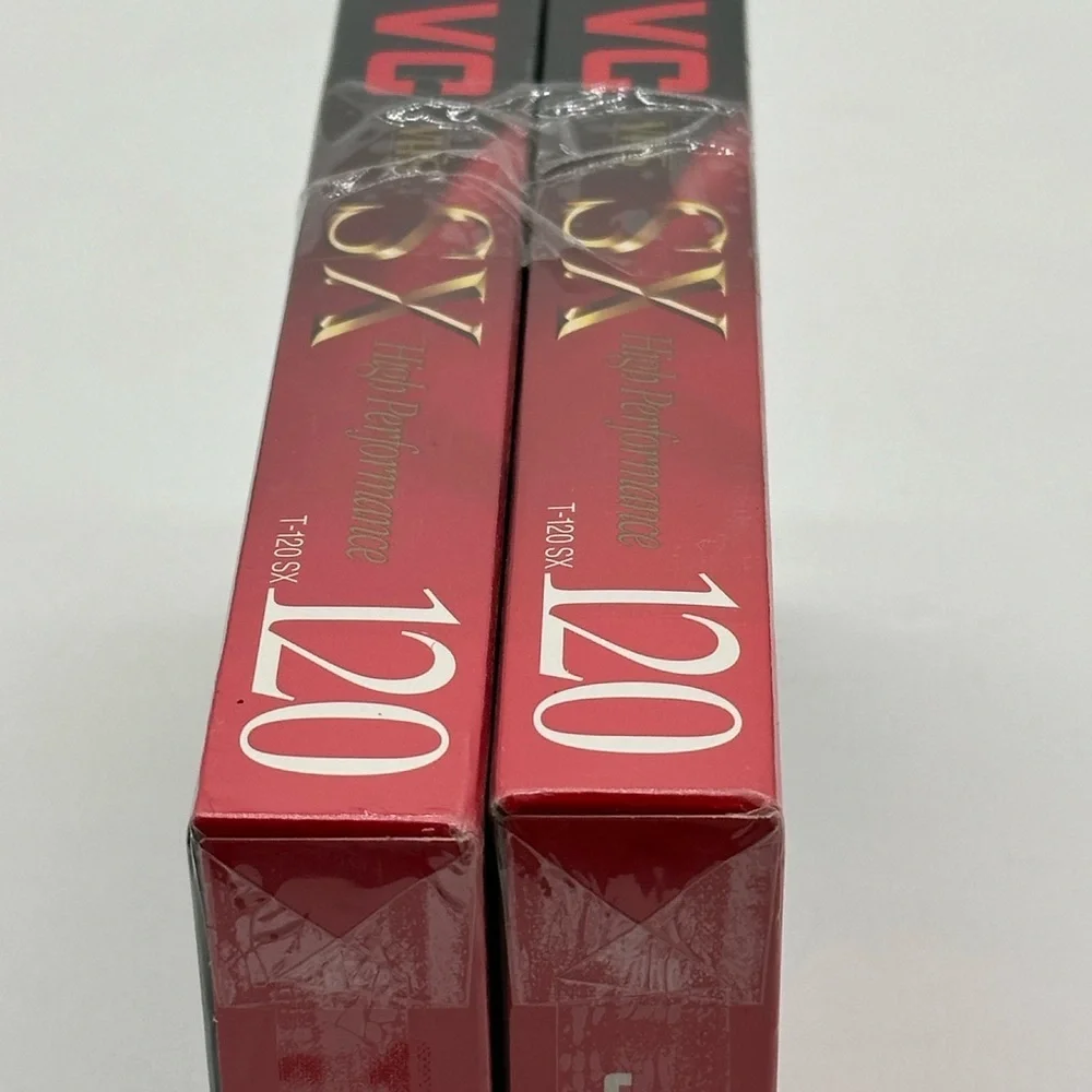 JVC SX‎ VHS Blank Tape SP 120 min - 6 hrs(EP mode) New Still Wrapped X2